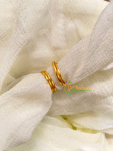 Premium AD Stone Toe Rings -White-G10015